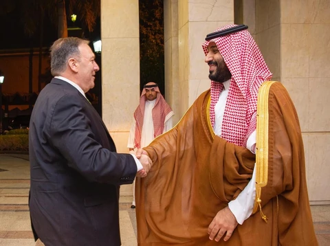 سمو سيدي ولي العهد يستقبل وزير الخارجية الأمريكي