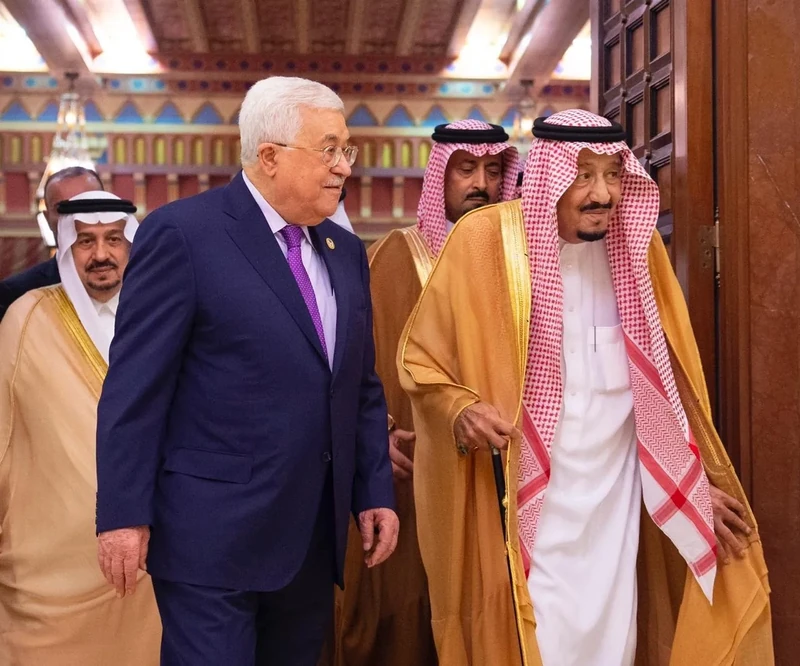 سيدي خادم الحرمين الشريفين يستقبل رئيس دولة فلسطين - صورة 17
