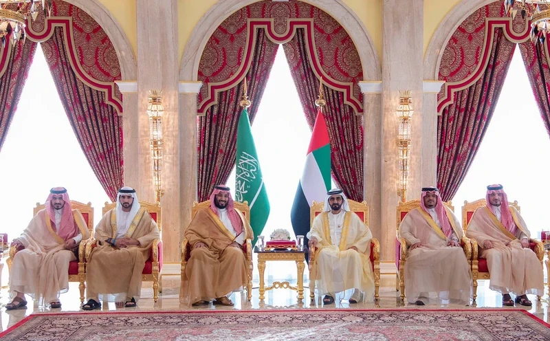 سمو سيدي ولي العهد يلتقي الشيخ محمد بن راشد آل مكتوم - صورة 12