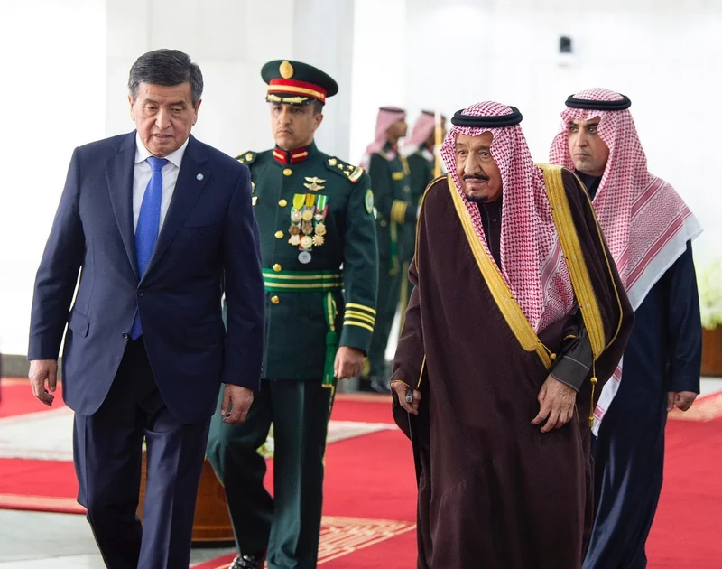 سيدي خادم الحرمين الشريفين يستقبل رئيس جمهورية قرغيزستان - صورة 22