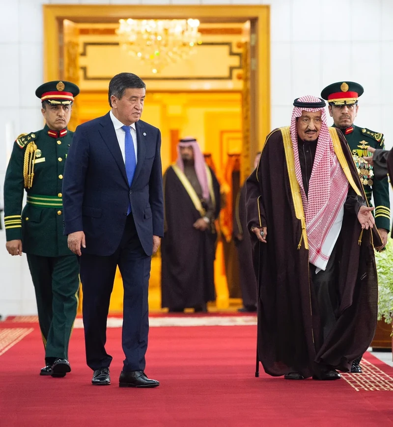 سيدي خادم الحرمين الشريفين يستقبل رئيس جمهورية قرغيزستان - صورة 23