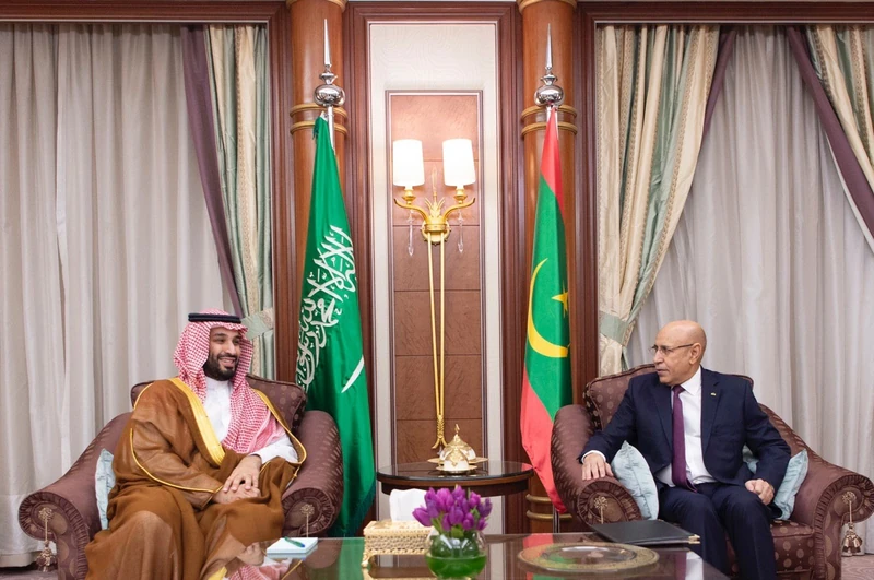 سمو سيدي ولي العهد يجتمع بالرئيس الموريتاني - صورة 2