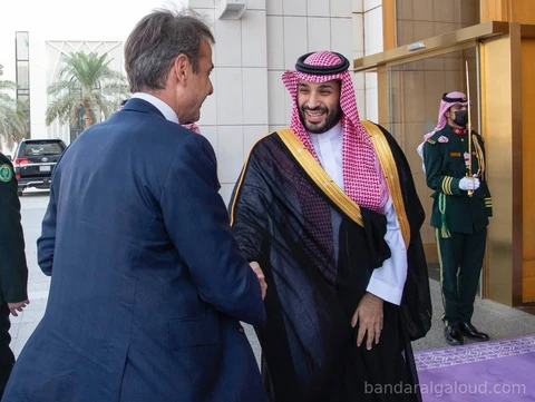 سمو سيدي ولي العهد يلتقي رئيس وزراء اليونان لتعزيز آفاق التعاون