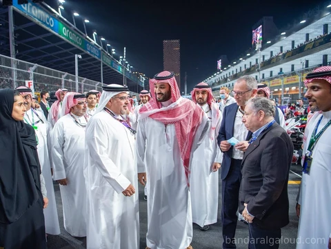 سمو سيدي ولي العهد يشهد سباق جائزة السعودية الكبرى STC للفورمولا 1