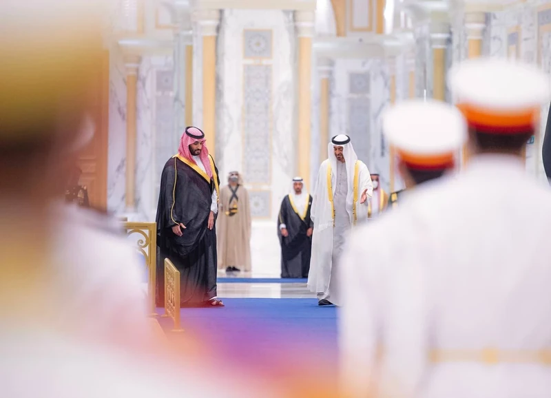 مراسم استقبال رسمية لسمو سيدي ولي العهد في قصر الوطن في العاصمة الإماراتية أبوظبي بمناسبة زيارته الرسمية - Photo 9