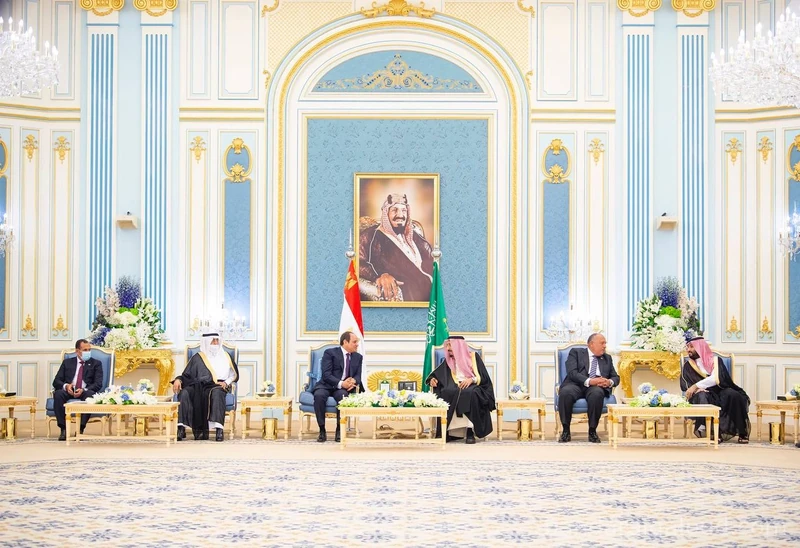 سيدي خادم الحرمين الشريفين يستقبل رئيس جمهورية مصر العربية ويقيم مأدبة غداء تكريماً لفخامته - Photo 12