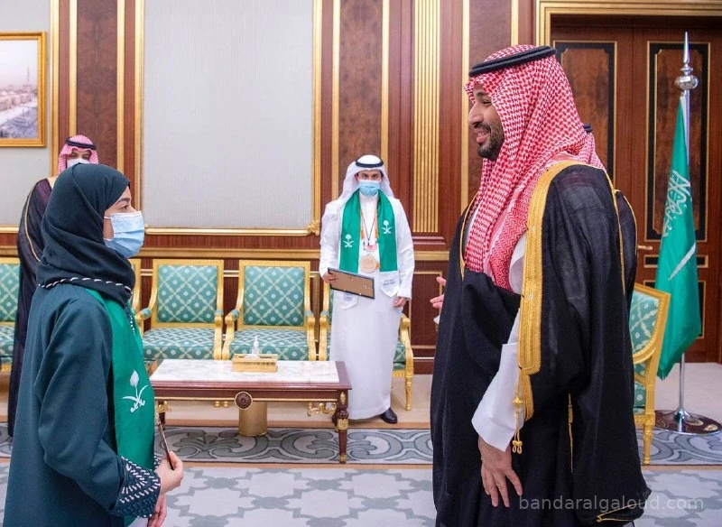 سمو سيدي ولي العهد يستقبل وفد موهبة والطلبة الفائزين في معرض آيسف 2022 - Photo 10