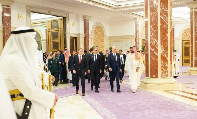 جانب من استقبال سمو سيدي ولي العهد فخامة رئيس الولايات المتحدة الأمريكية بقصر السلام في جدة - Photo 2