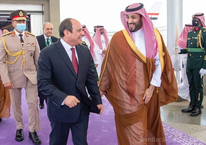 سمو سيدي ولي العهد يستقبل فخامة رئيس جمهورية مصر للمشاركة في قمة جدة - Photo 2