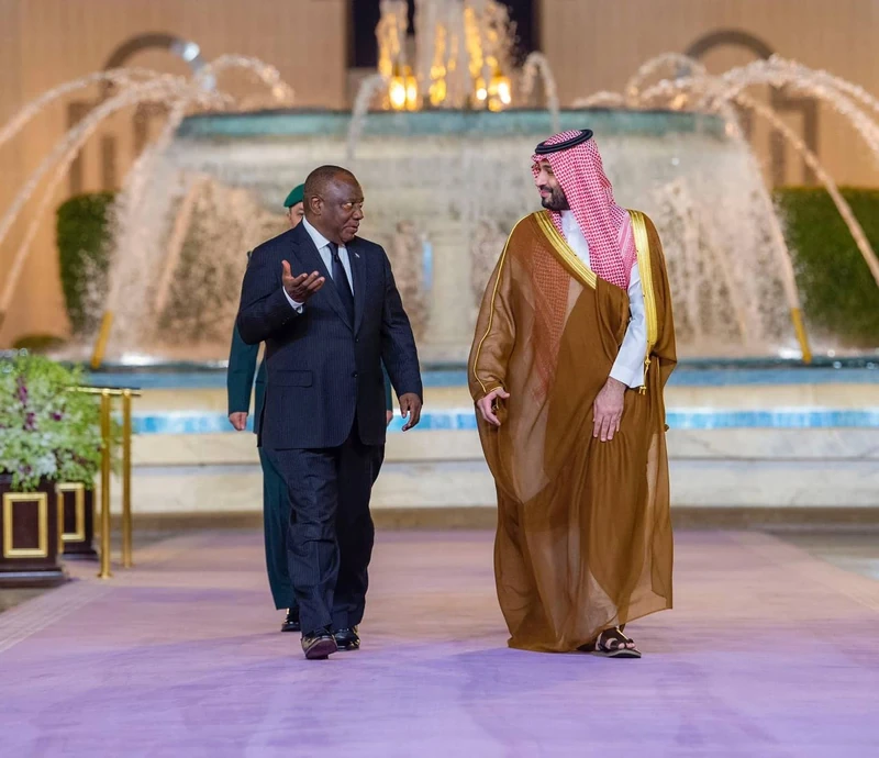 سمو سيدي ولي العهد يستقبل رئيس جنوب أفريقيا ويقيم مراسم استقبال رسمية - صورة 9
