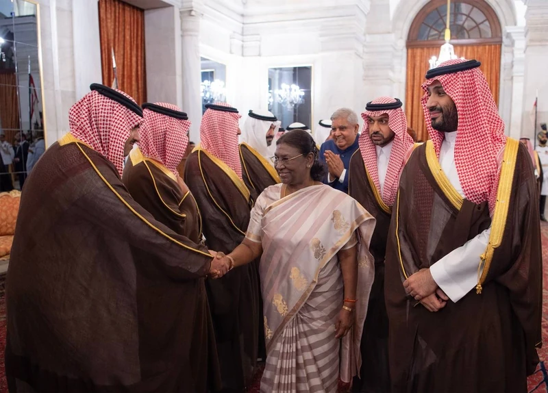 سمو سيدي ولي العهد ورئيسة جمهورية الهند يعقدان اجتماعاً في القصر الرئاسي في نيودلهي - صورة 10