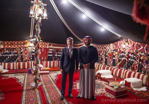 سمو سيدي ولي العهد يلتقي وزير الخارجية الأمريكي في العلا