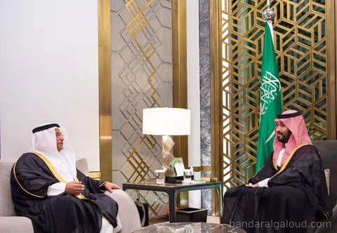 سمو سيدي ولي العهد يستقبل رئيس البرلمان العربي بجدة ويتسلم وسام القائد