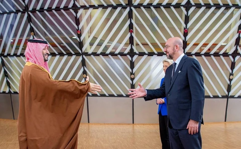 سمو سيدي ولي العهد يصل مقر القمة الخليجية الأوروبية في بلجيكا