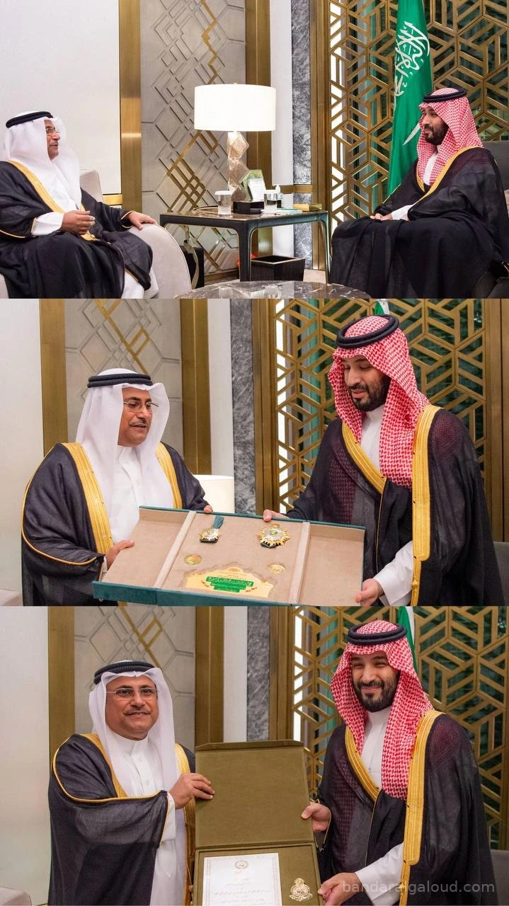 سمو سيدي ولي العهد يستقبل رئيس البرلمان العربي بجدة ويتسلم وسام القائد - صورة 4