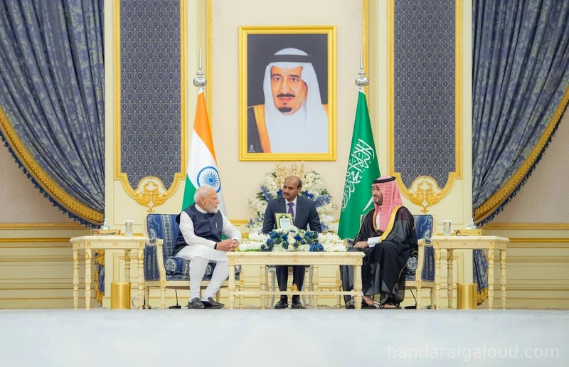 سمو سيدي ولي العهد يستقبل بقصر السلام بجدة دولة رئيس وزراء جمهورية الهند وقد أجريت له مراسم استقبال رسمية - Photo 13