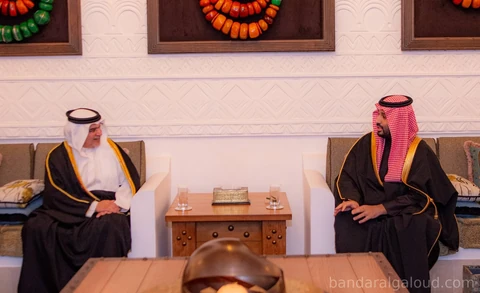 سمو سيدي ولي العهد يستقبل سمو ولي عهد مملكة البحرين