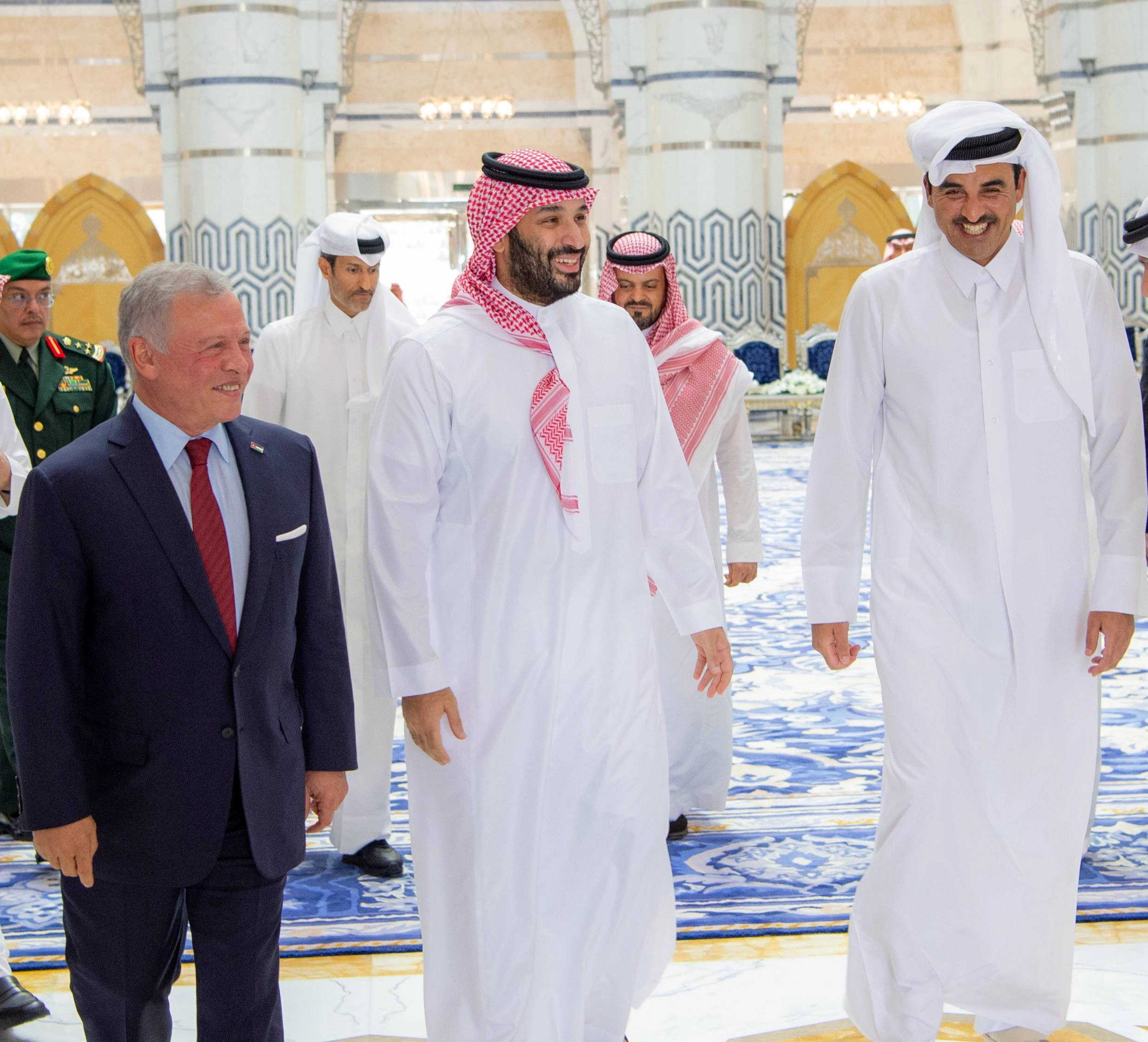 لقاء ثلاثي يجمع سمو سيدي ولي العهد وملك الأردن وأمير دولة قطر بجدة - صورة 1