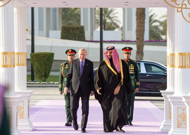 سمو سيدي ولي العهد يستقبل رئيس جمهورية تركيا في قصر اليمامة بالرياض. - Photo 20