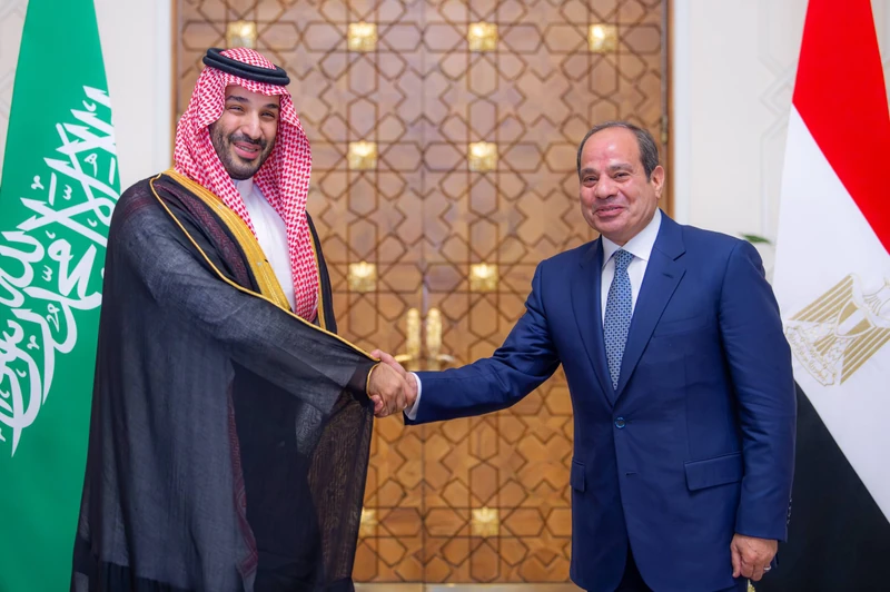 سمو سيدي ولي العهد يلتقي الرئيس المصري ويعقدان لقاءً ثنائياً وجلسة مباحثات موسعة. - Photo 4